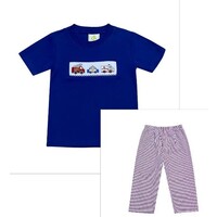 Zuccini First Responders Tee w/Stripe Pant Set