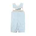 Lulu Bebe Boo Lt Blue Gingham Smocked Longall