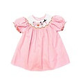 Lulu Bebe Boo Lt Pink Gingham Smocked Bishop