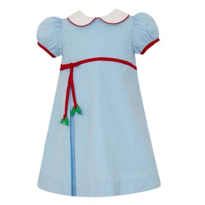 Claire & Charlie Holly Lt. Blue Corduroy Girl's Dress