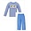 Anavini Fishing Bass Perwinkle Blue Stripe T-shirt/Pants Set