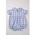 Funtasia, Too Blue/Tan Plaid Boy Romper