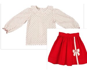 Christmas Red Bows Corduroy Skirt Set Doodlebugs Children s Finery Gifts