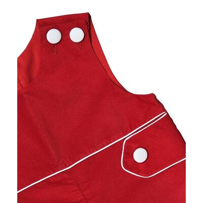 Marco & Lizzy Christmas Red Corduroy Boy Overall