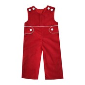 Marco & Lizzy Christmas Red Corduroy Boy Overall