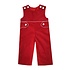 Marco & Lizzy Christmas Red Corduroy Boy Overall