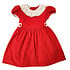 Marco & Lizzy Christmas Bows Red Corduroy Classic Dress