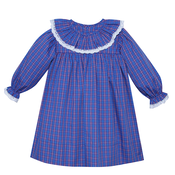 Remember Nguyen Blue Plaid Presley Dress