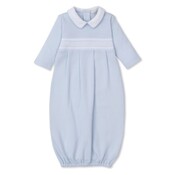 Kissy Kissy Punto Ingles Lt Blue Sack w/Hand Smocking