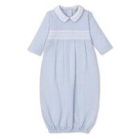 Kissy Kissy Punto Ingles Lt Blue Sack w/Hand Smocking