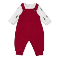 Kissy Kissy Christmas Deer Cheer Overall Set