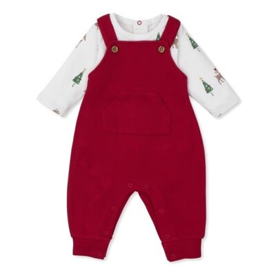 Kissy Kissy Christmas Deer Cheer Overall Set