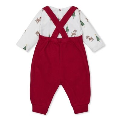 Kissy Kissy Christmas Deer Cheer Overall Set