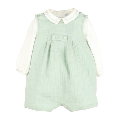 Sophie & Lucas Green Cuddle Cotton John John Set