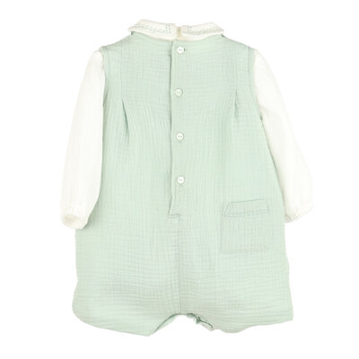 Sophie & Lucas Green Cuddle Cotton John John Set