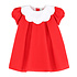 Sophie & Lucas Red Timeless Tots Scallop A-line Dress