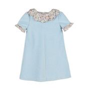 Luli & Me Blue Majestic Petals A-Line Dress