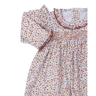 Kissy Kissy Autumn Blossoms Printed Smocked  Dress Set