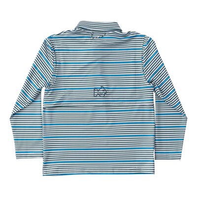 Prodoh Posy Green Fishing Club Stripe Pro Performance Polo