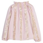 Bisby Pink Metallic Stripe Tory Top