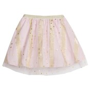 Bisby Pink Metallic Stripe/Stars Tulle Circle Skirt