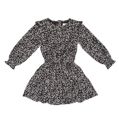 Forever Young Black Dots Ruffle Dress