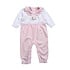 Baby Loren Pink Nativity Hand Embroidered Pima Romper