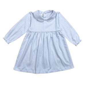 Baby Loren Blue Plaid Pima Dress