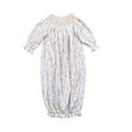 Baby Loren Ducks in the Pond Girls Pima Hand Smocked Bishop Gown