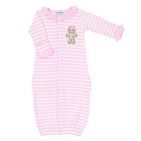 Magnolia Baby Gingerbread Land Pink Stripe Ruffle Converter Gown