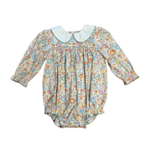 Sage & Lilly Mint Floral Peter Pan Collar Bubble