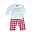 True Santa Smocked Boys Pant Set