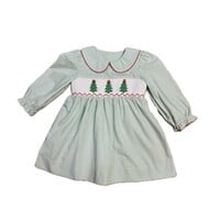 True Christmas Tree Smocked Dress