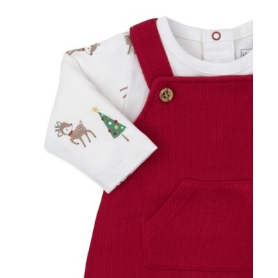 Kissy Kissy Christmas Deer Cheer Overall Set