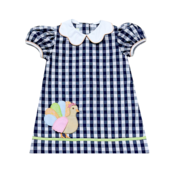 Zuccini Turkey Bryar Dress Navy Buffalo Check