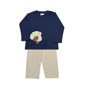 Zuccini Turkey Harry's Play Tee Navy w/ Tan Cord Pants