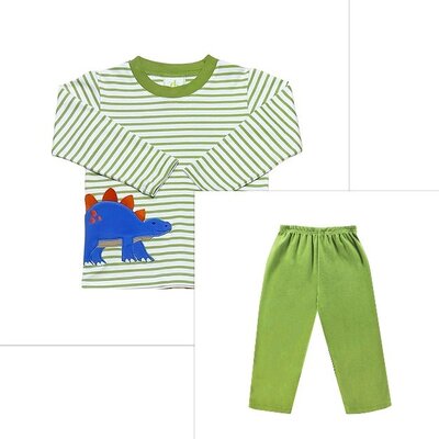 Zuccini Dino Harry's Play Tee and Safari Sage Green Pants