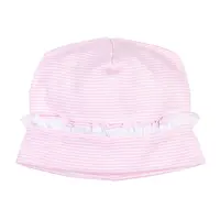 Magnolia Baby Mini Stripes Pink Ruffle Hat