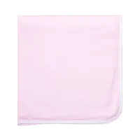 Magnolia Baby Mini Stripes Ruffle Pink Receiving Blanket