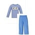 Anavini Fishing Bass Perwinkle Blue Stripe T-shirt/Pants Set