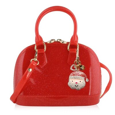 Carrying Kind Cate Red Sparkle Purse Jolly St. Nick