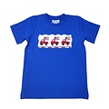 Delaney Blue Knit Smocked Stars T-shirt