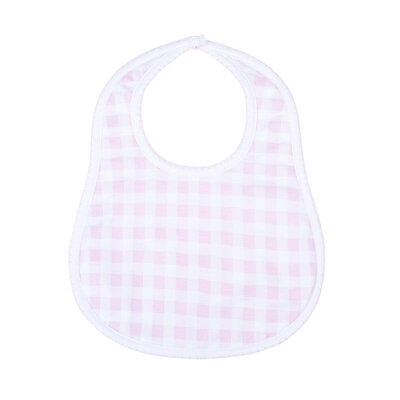 Magnolia Baby Baby Checks Pink Bib