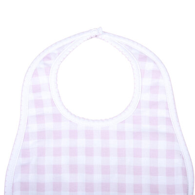Magnolia Baby Baby Checks Pink Bib