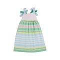 The Beaufort Bonnet Company Sarasota Stripe/Palm Beach Pink/Buckhead Blue/Grace Bay Green Macie Midi Dress