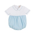 The Beaufort Bonnet Company Worth Ave White/Sunrise Blvd Blue & Turks Teal Chandler Check Bradford Bubble