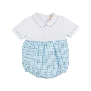 The Beaufort Bonnet Company Worth Ave White/Sunrise Blvd Blue & Turks Teal Chandler Check Bradford Bubble