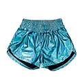 Belle Cher Aqua Metallic Shorts