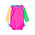 RuffleButts + RuggedButts Neon Color Block Long Sleeve One Piece Rash Guard