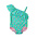 RuffleButts + RuggedButts Neon Flamingo Stripe One Shoulder Ruffle One Piece